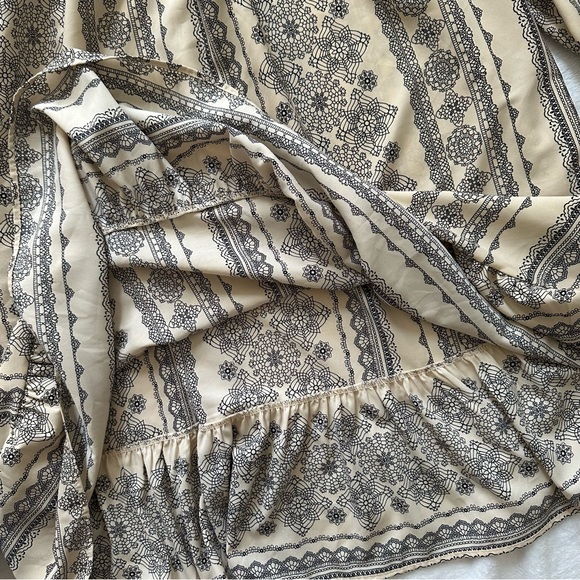 Ces Femme Boho Print Mini Ruffle Hem Dress, 0x - Picture 8 of 14